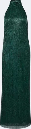 Cala de la Cruz Jeanne halterneck lam&eacute; gown