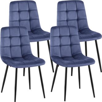 Clp Clp - Lote De 4 Sillas De Comedor Antibes Azul