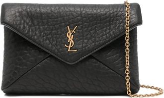 Saint Laurent logo-plaque shoulder bag - women - Calf Leather - OS - Black