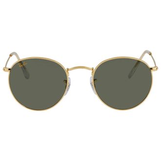 Ray-Ban Round Metal Legend Gold Green Classic G-15 Unisex Sunglasses RB3447 919631 50