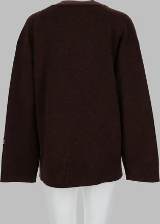 Tory Burch Logo Wool Cardigan - Brown
