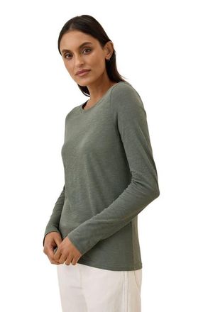 Pact Organic Cotton Featherweight Slub Long Sleeve Tee in Castor Grey at Nordstrom, Size Small