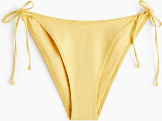 H&M Tie-Tanga Bikinihose - Gelb