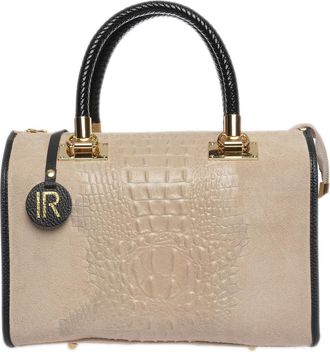 Isabella Rhea Beige Rundleer Tas