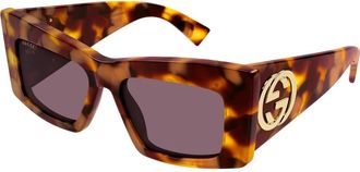 Gucci Geometrische Cat-Eye Zonnebril - Dames - Accessoires - Bruin - Maat: 53 MM