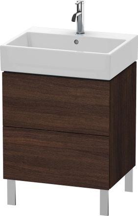 Duravit Unidad De Lavabo Duravit L-cube, Vertical 58,4 X 45,9 Cm, 2 Extra&iacute;bles, Para Vero Air 235060, Color: Decoraci&oacute;n Casta&ntilde;o Oscuro - Lc677505353