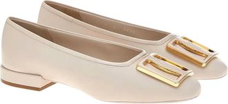 Ferragamo Womens Chunky Buckle Sandal In Beige