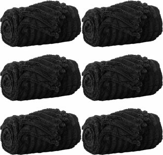 vidaXL Mantitas De Sof&aacute; 6 Uds. Negro 270 X 240 Cm 10,96 Kg Lana Vidaxl