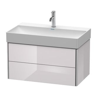 Duravit Duravit Xsquare Mueble De Pared 78.4x46.0 Cm, 2 Cajones, Para Lavabo Durasquare 235380, Color (frente/cuerpo): Laca Blanca Lila Alto Brillo - Xs416202