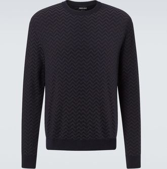 Giorgio Armani Pullover in misto lana a righe