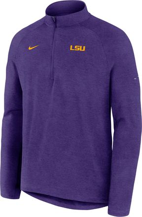 Nike LSU Stride Nike Mens Dri-FIT College 1/2-Zip Long-Sleeve Top in Purple | 04V151LLSN-MPA