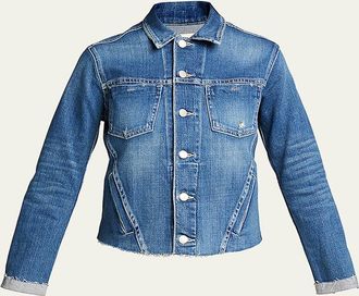 L'agence Janelle Slim Raw-Edge Jacket