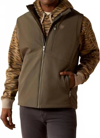 Ariat Logo Softshell Vest In Dark Green Heather