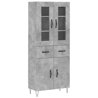 Berkfield Home Highboard Concrete Grey 69.5x34x180 cm Engineered Wood