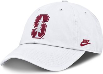 Nike Stanford Natural Club Nike Mens College Adjustable Hat in White | NC0110ASVV-EYR