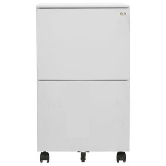 Berkfield Home Mobile File Cabinet Light Grey 39x45x67 cm Steel | Size: 39 x 45 x 67 cm