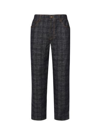 Burberry Check Jacquard Jeans