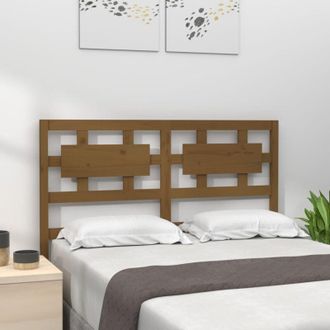 vidaXL Bed Headboard Honey Brown 205.5x4x100 cm Solid Wood Pine Vidaxl