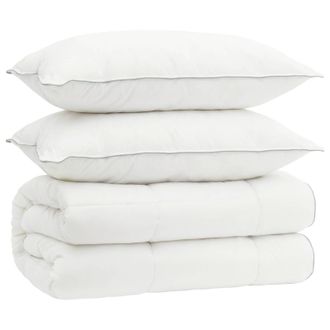 vidaXL Set Di Piumone E Cuscini 3 Pz 135x220 Cm 4 Stagioni 200+300 Gsm Vidaxl