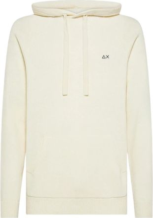 Sun 68 Hoodie met opgestikte zak - Beige