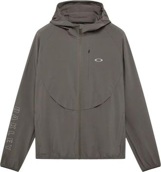 Oakley Edge Force Active Jacket - Heren - Windbreakers - Grijs - M - Polyester - Fitness