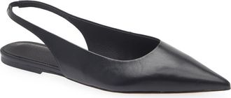 Tony Bianco Javier Pointed Toe Slingback Flat in Black Venice at Nordstrom, Size 8.5