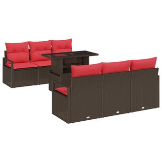 vidaXL Conjunto De Sof&aacute; De Jard&iacute;n 7 Uds. 6-n&uacute;mero De Plazas Vidaxl