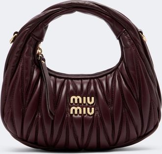 Miu Miu Wander Mini matelass&eacute; leather top-handle bag
