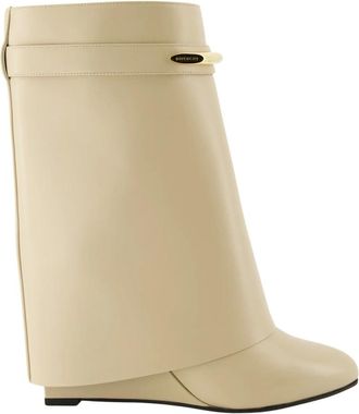 Givenchy High Boots, female, Beige, Size: 8 1/2 US Shark Ankle Boots