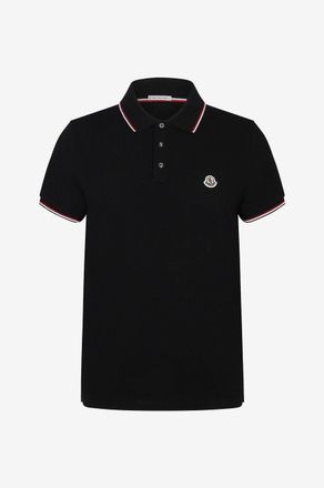 Moncler Kurzarm-Polohemd mit dreifarbigen Details