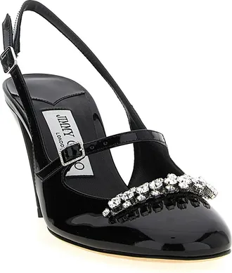 Jimmy Choo London Womens Belinda Slingback Pump Black Patent Leather