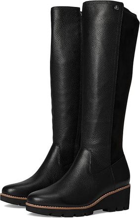 Vionic Ashland High Shaft Boots Womens Boots Black Leather : 6 M