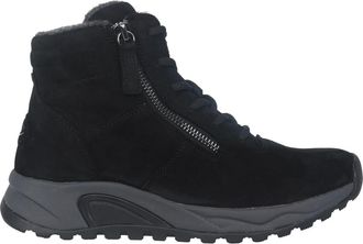 Gabor Gevoerde Enkellaars - Zwart - Dames - Veterlaarzen - Zwart - 37 1/2 EU - Leer - Schoenen