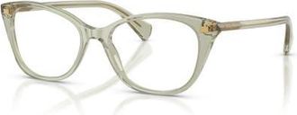 Ralph Lauren 55mm Rectangle optical glasses in Green at Nordstrom