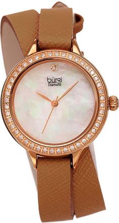 Bürgi Diamond White Mother of Pearl Dial Ladies Watch BUR224BR