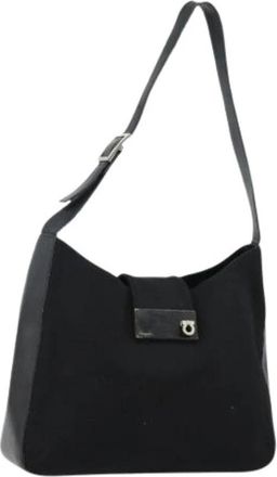 Ferragamo Pre-owned Nylon Schoudertas - Dames - Vintage Schoudertas - Zwart - ONE Size - Nylon - Vintage