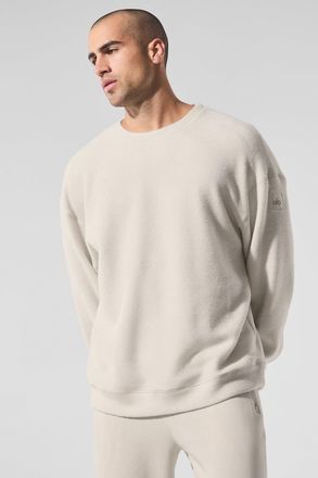 Alo | Triumph Restore Crew Neck Sweatshirt in Bone Beige, Size: XL