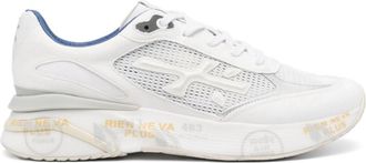 Premiata White Lace Up Sneakers