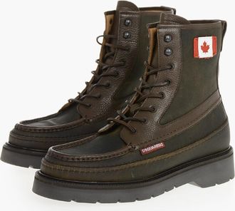 Dsquared2 Stivaletti Allacciati CANADIAN FLAG in Pelle Dsquared2