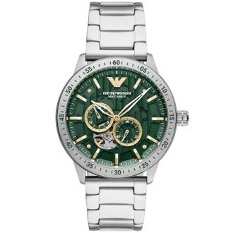 Emporio Armani Mario Heren Horloge Zilverkleurig AR60053