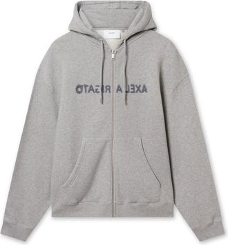 Axel Arigato Hoodies & sweatvesten, Heren, Grijs, S, Katoen, Rhys Zip Thru Hoodie