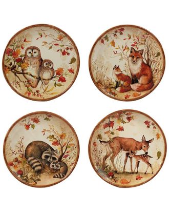 Certified International Pine Forest Set Of 4 Dinner Plate