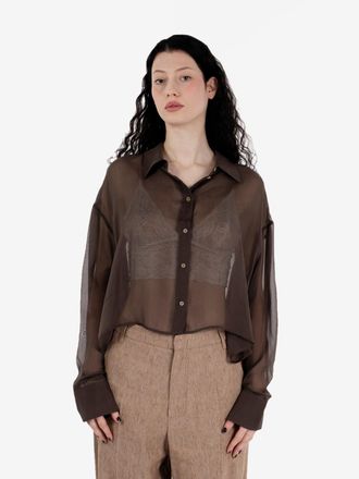 Alysi Camicia cropped choco