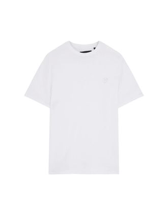 Lyle & Scott Mens Lyle & Scott Tonal Eagle White T Shirt - Size: 34
