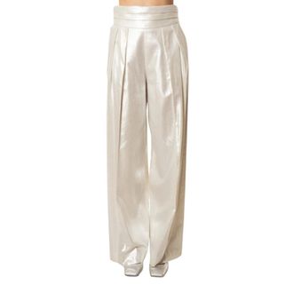 Jijil Wide Trousers, female, Gray, Size: XS Pantalone laminato