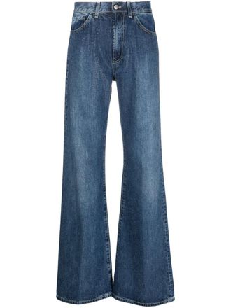 Dondup Amber low-rise wide-leg jeans - Blue
