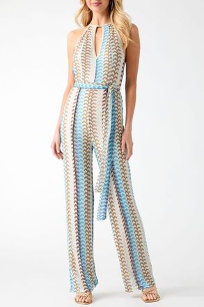 Guess Gianna Fearne Sleeveless Wide Leg Jumpsuit in Open White at Nordstrom, Size X-Small