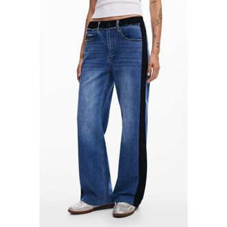 Desigual Ayana Straight Leg Jeans in Blue at Nordstrom, Size 40