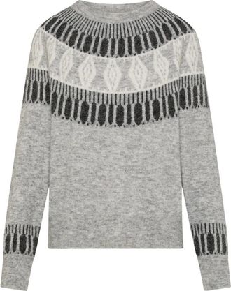 Seventy Girocollo Jacquard - Dames - Ronde hals truien - Grijs - S - Truien & Vesten