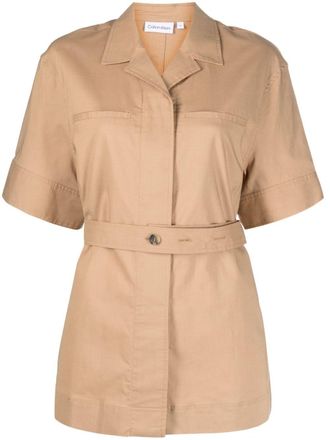 Calvin Klein Camicia con cintura - Marrone